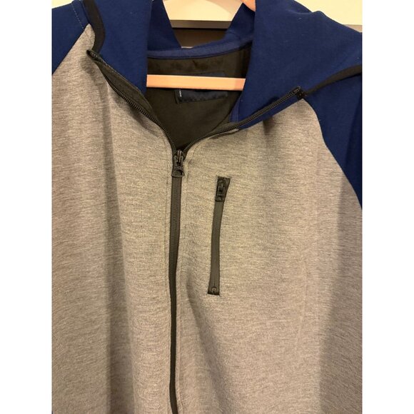 LUCKY BRAND MENS COLORBLOCK HOODIE GRAY BLUE SWEATSHIRT SZ XXL - Picture 3 of 5